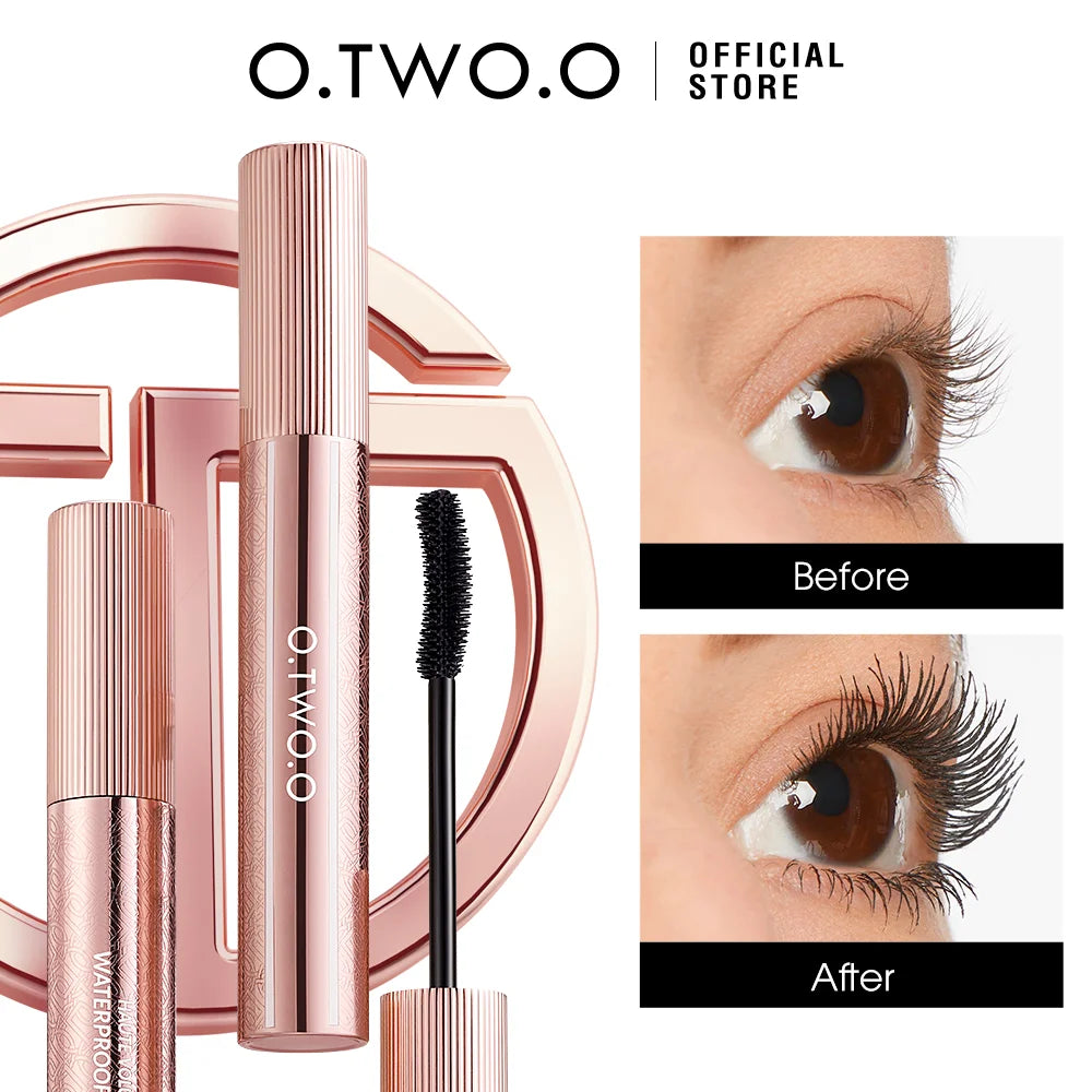 O.TWO.O 5D Mascara Waterproof Super Volume Long -lasting Hypercurl Lengthening Eyelash Long-Wearing Eyelashes Black Eye Mascara