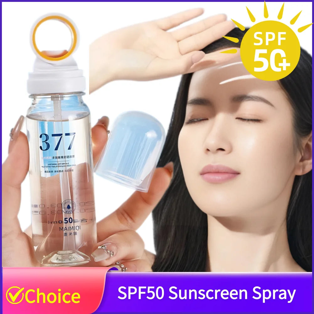 SPF50 Sunscreen Spray Moisturizing Whitening Sunscreen Spray Facial Body Neck Skin Care UV Protector Concealer