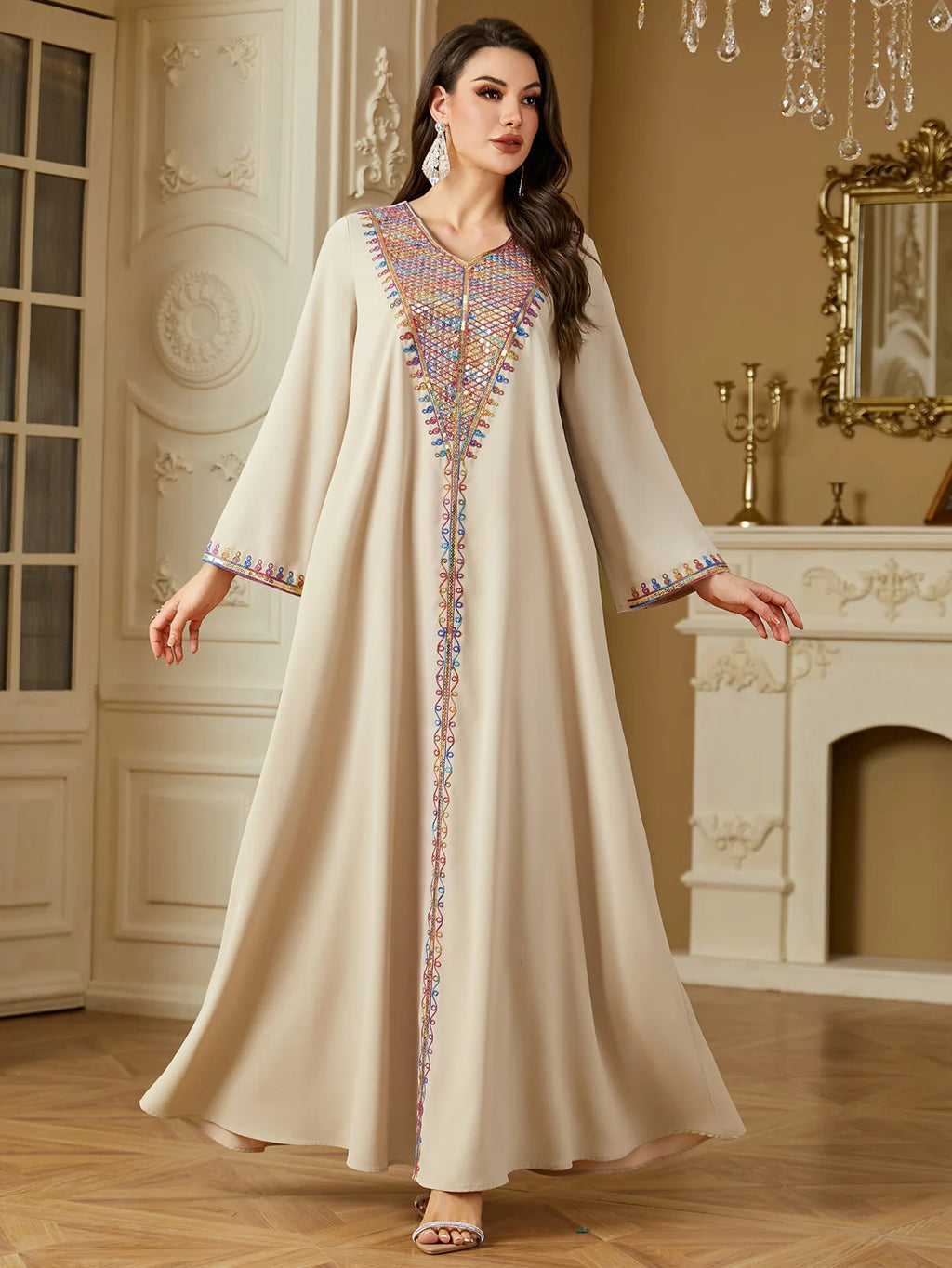 Eid Dress for Women Abaya Embroidery Party Long Dresses Muslim Caftan Robe Jalabiya Ramadan  Dubai Kaftan 2025 Vestidos Largos