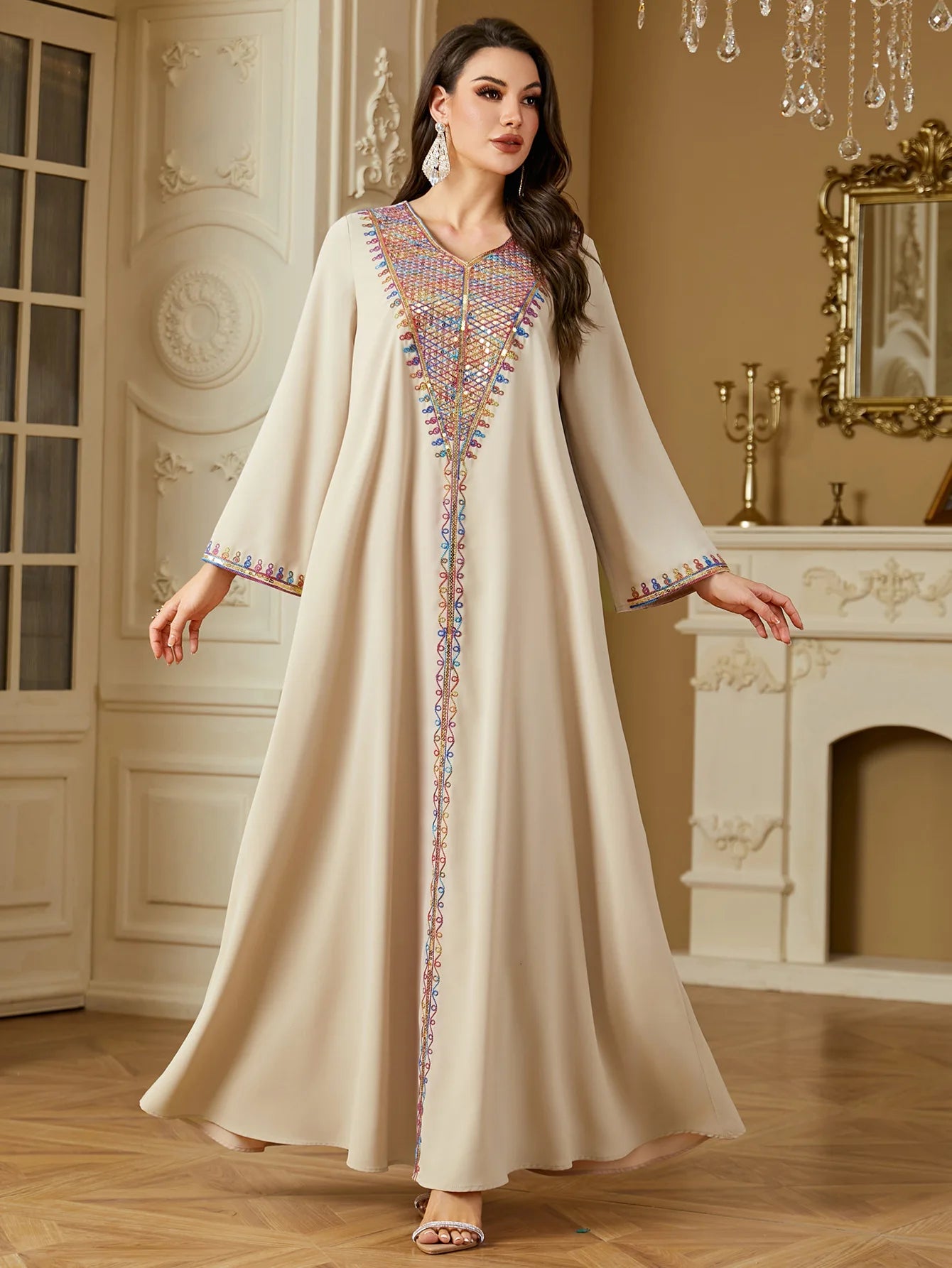 Eid Dress for Women Abaya Embroidery Party Long Dresses Muslim Caftan Robe Jalabiya Ramadan  Dubai Kaftan 2025 Vestidos Largos