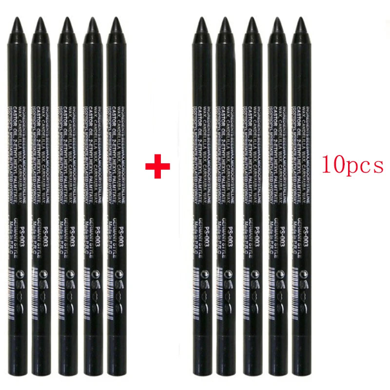 قلم كحل عيون طويل الأمد متوفر بـ14 لونًا مقاومًا للماء، يقدم مجموعة متنوعة من الألوان تشمل الأزرق والبني والأسود.