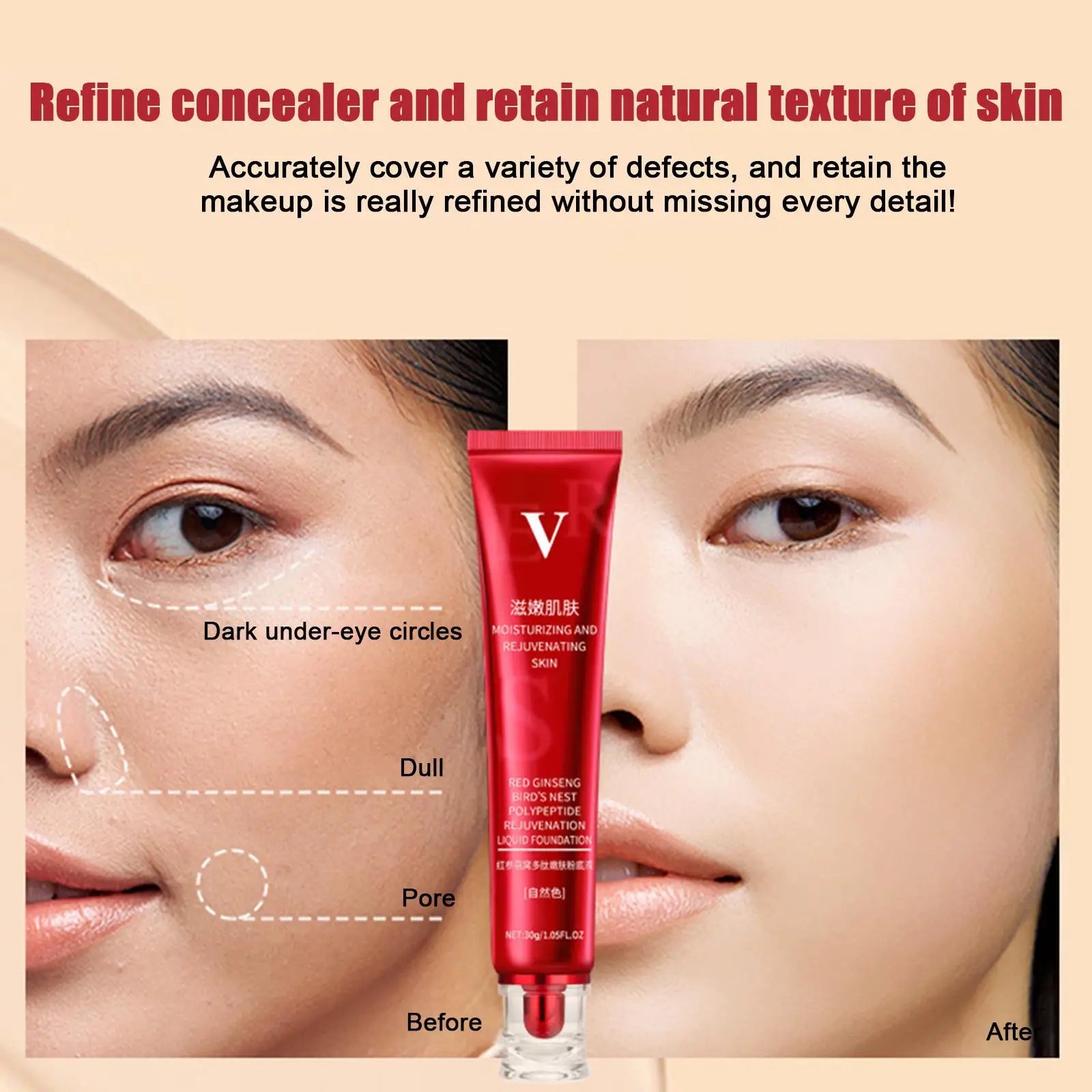 كريم أساس سائل مقاوم للماء من FV Foundation يقدم تغطية مثالية تخفي العيوب بفعالية