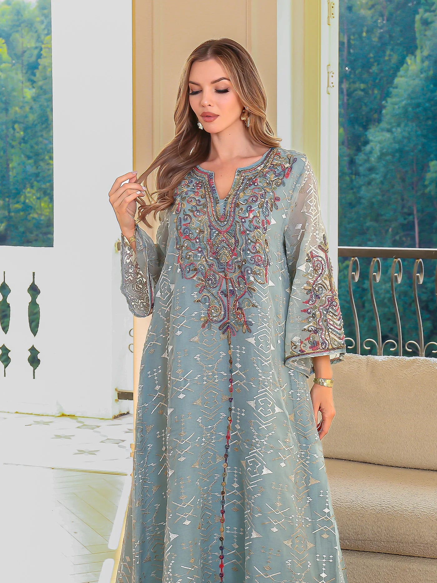 Eid Women Dress Muslim Abaya Dubai Vestidos Largos Party Caftan Jalabiya Ramadan Embroidery Abayas Kaftan Arab Long Robe 2026