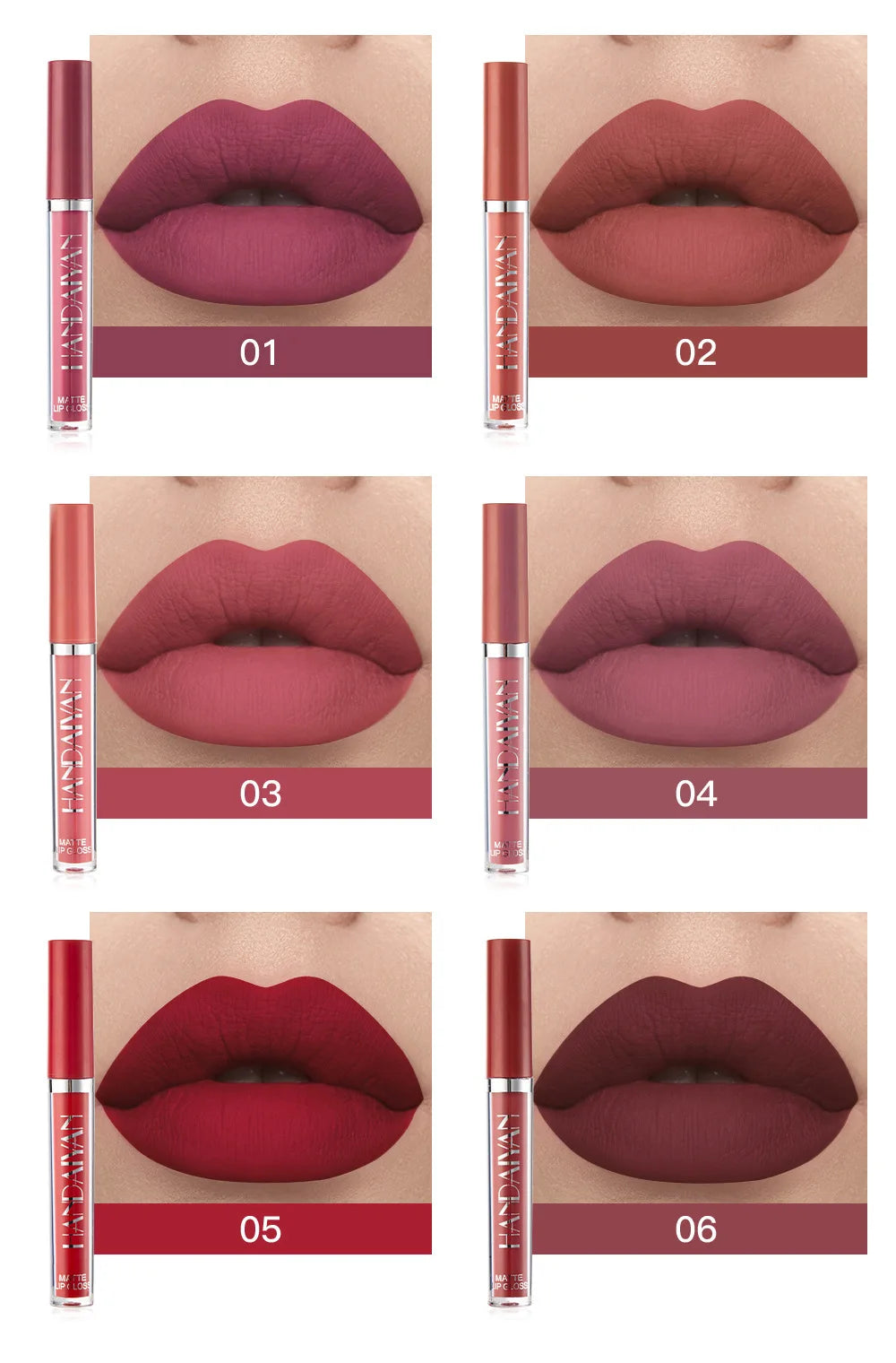 Liquid Lipstick Set Ultra Matte Velvet Waterproof Long Lasting Lip Glosses Nude Makeup Cosmetic Kit