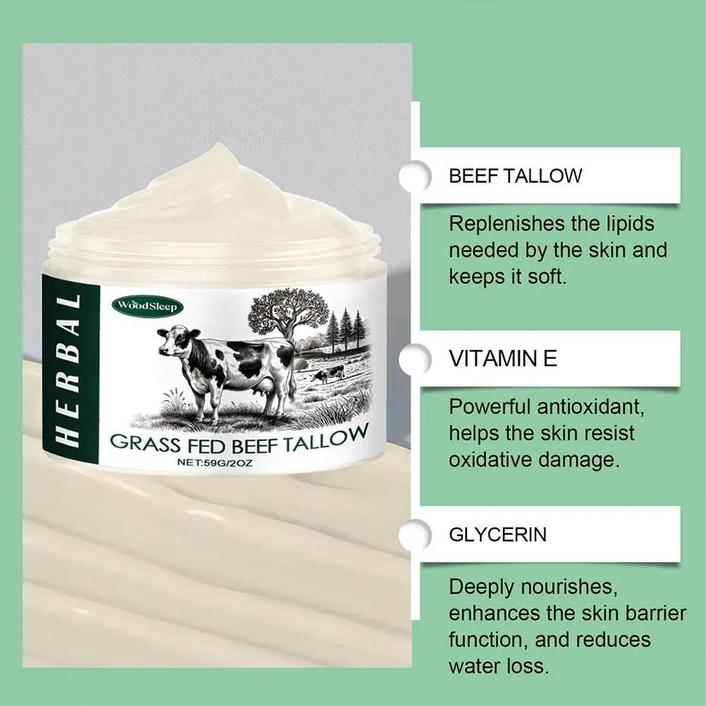 1/2/3pcs Tallow Face Moisturizer Moisturizing Nourishing Cream Brightening Skin Facial Cream Anti-Aging Face Skin Care