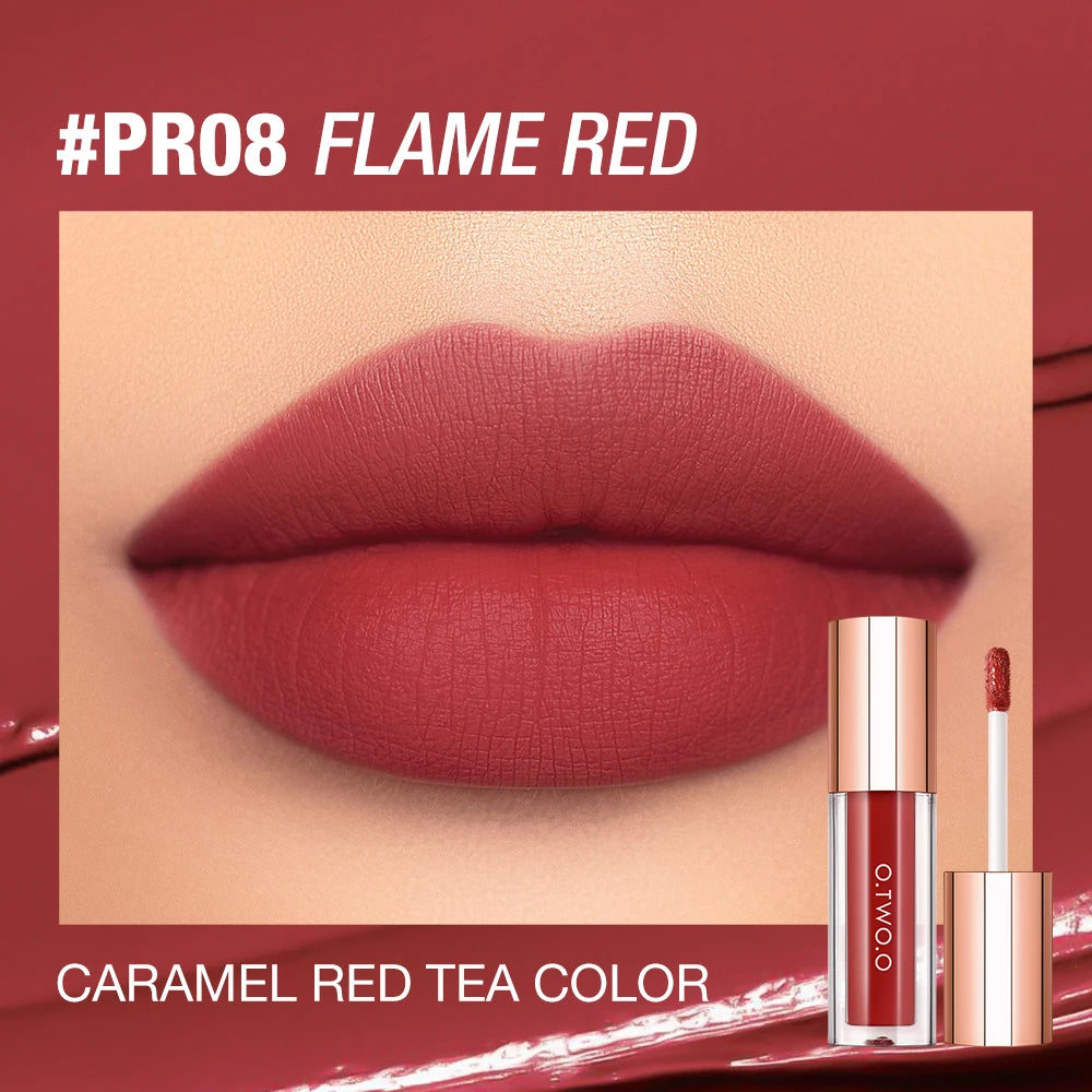 O.TWO.O Lipstick Lip Tint Matte 24H Stay Color-Locking Ultra-Lasting  Waterproof Transfer-Proof Glossy Satin Lip Glaze Makeup