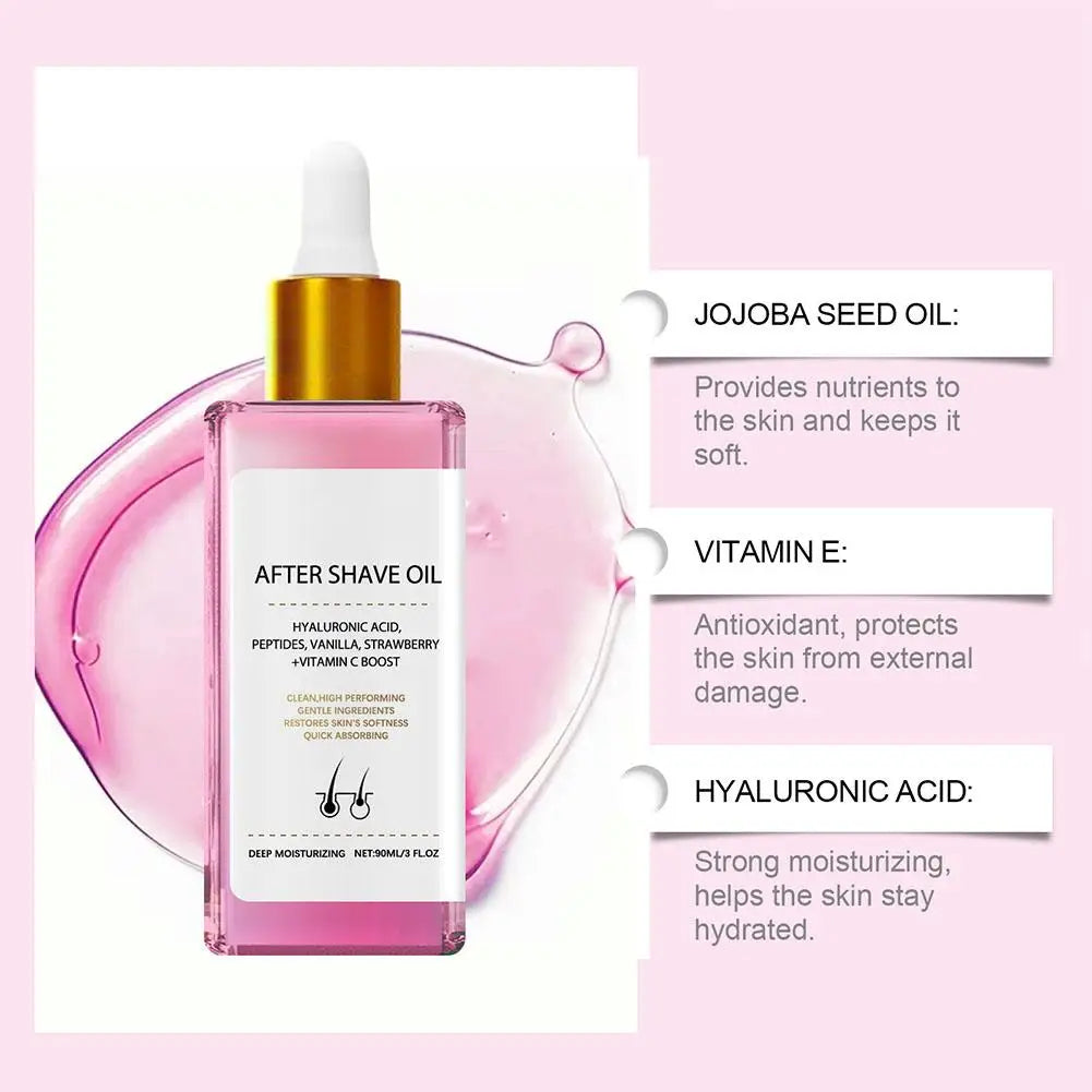 Strawberry Vanilla After Shave Oil For Smooth Skin Deeply Hydrates Shaving Care Oil Deeply Hydrates Shaving Care Oil 1/3/5pcs