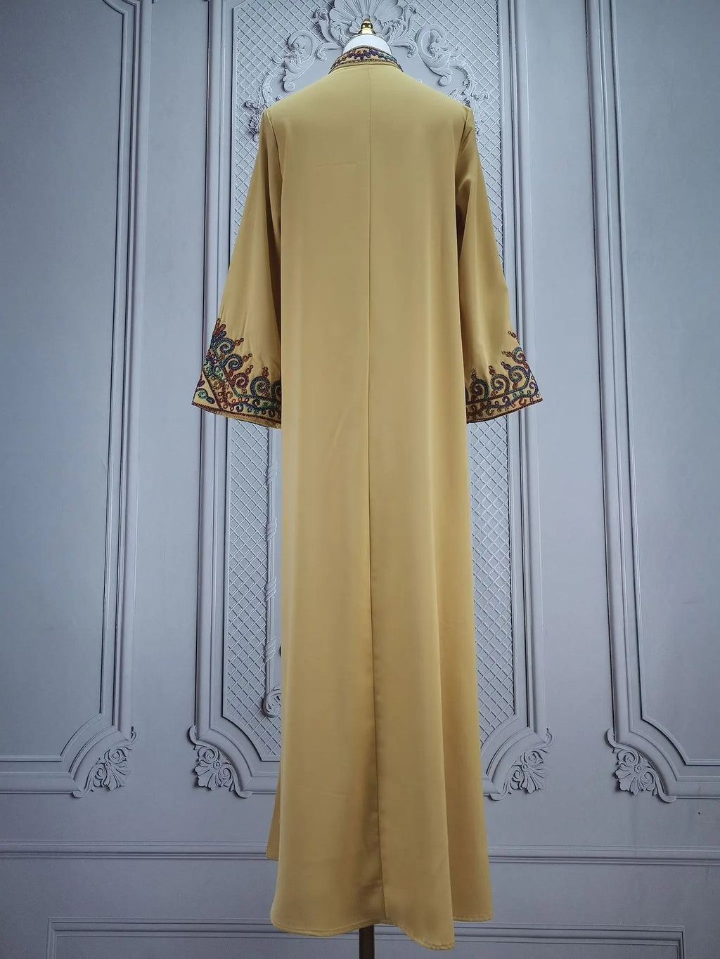 Uni Embroidery V-Neck Long Dress Dubai Arab Abaya For Muslim Woman Loose Moroccan Saudi Ethnic Jalabiya Fashion Robe 2026