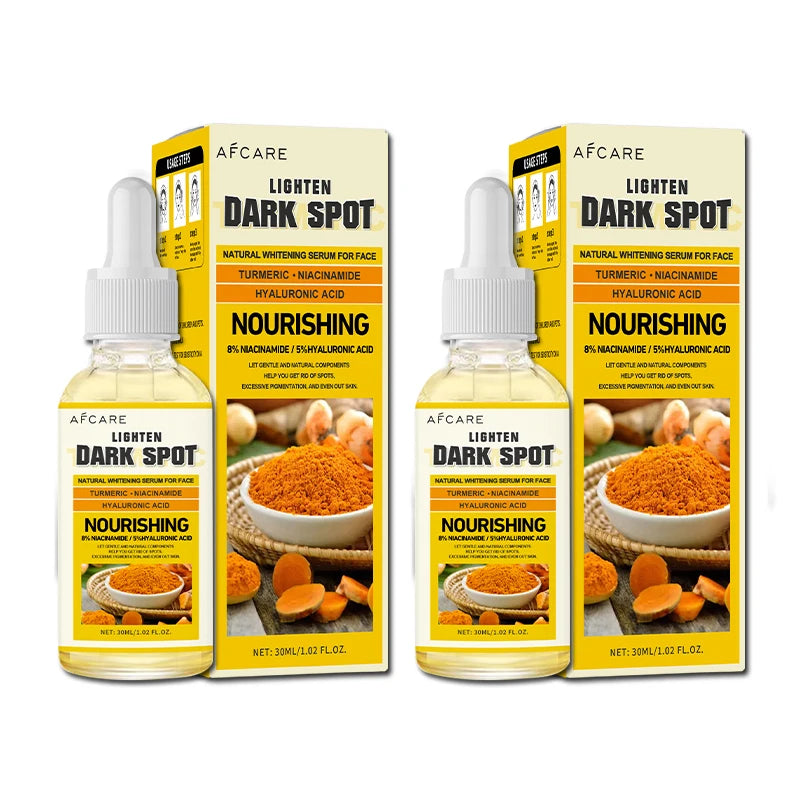 Dark Spot Facial Serum Turmeric Essence Remove Dark Spots Melasma Niacinamide Brighten Lighten Melanin Skin Care Products