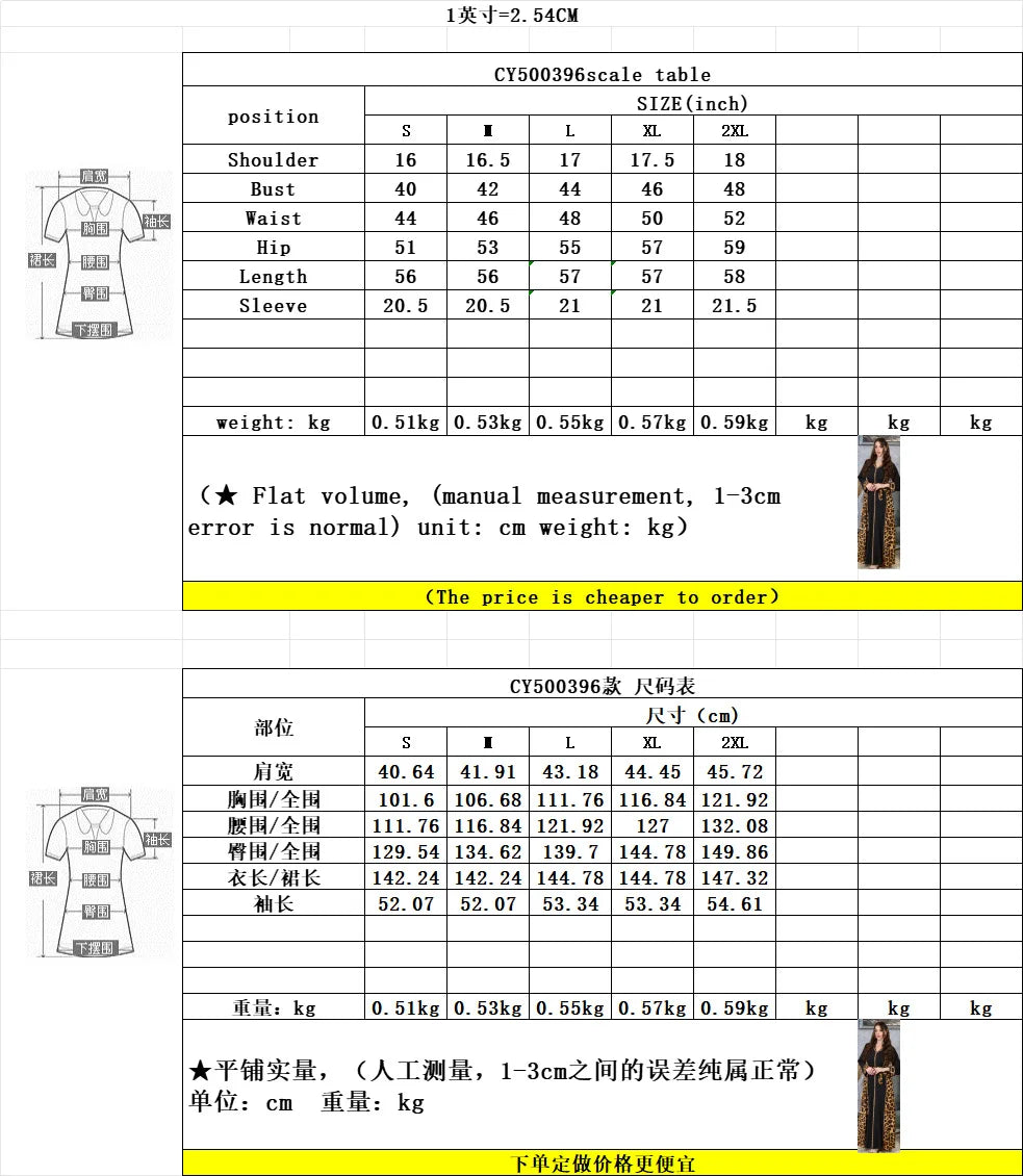 2025 Middle Eastern Dubai Muslim Robe, Saudi Arabian Elegant Women's V-neck Leopard Print Color-block Long-sleeved Dress