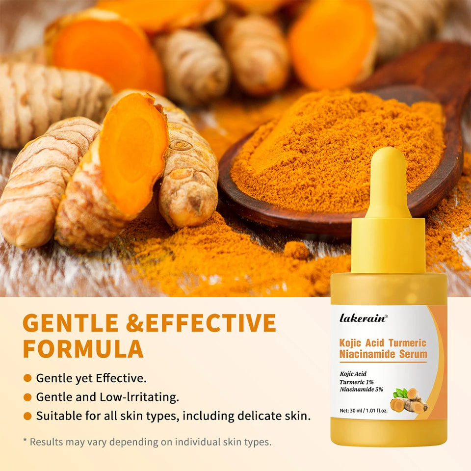 Kojic Acid Turmeric Serum Niacinamide Glow Capsules Brightening Hydration Balancing Skin Barrier Soothing Troubled Facial Care