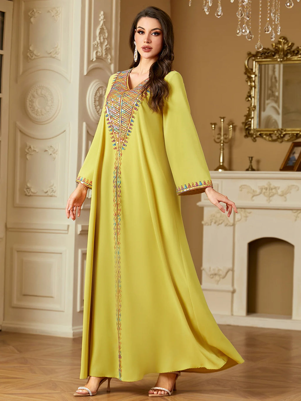 Eid Dress for Women Abaya Embroidery Party Long Dresses Muslim Caftan Robe Jalabiya Ramadan  Dubai Kaftan 2025 Vestidos Largos