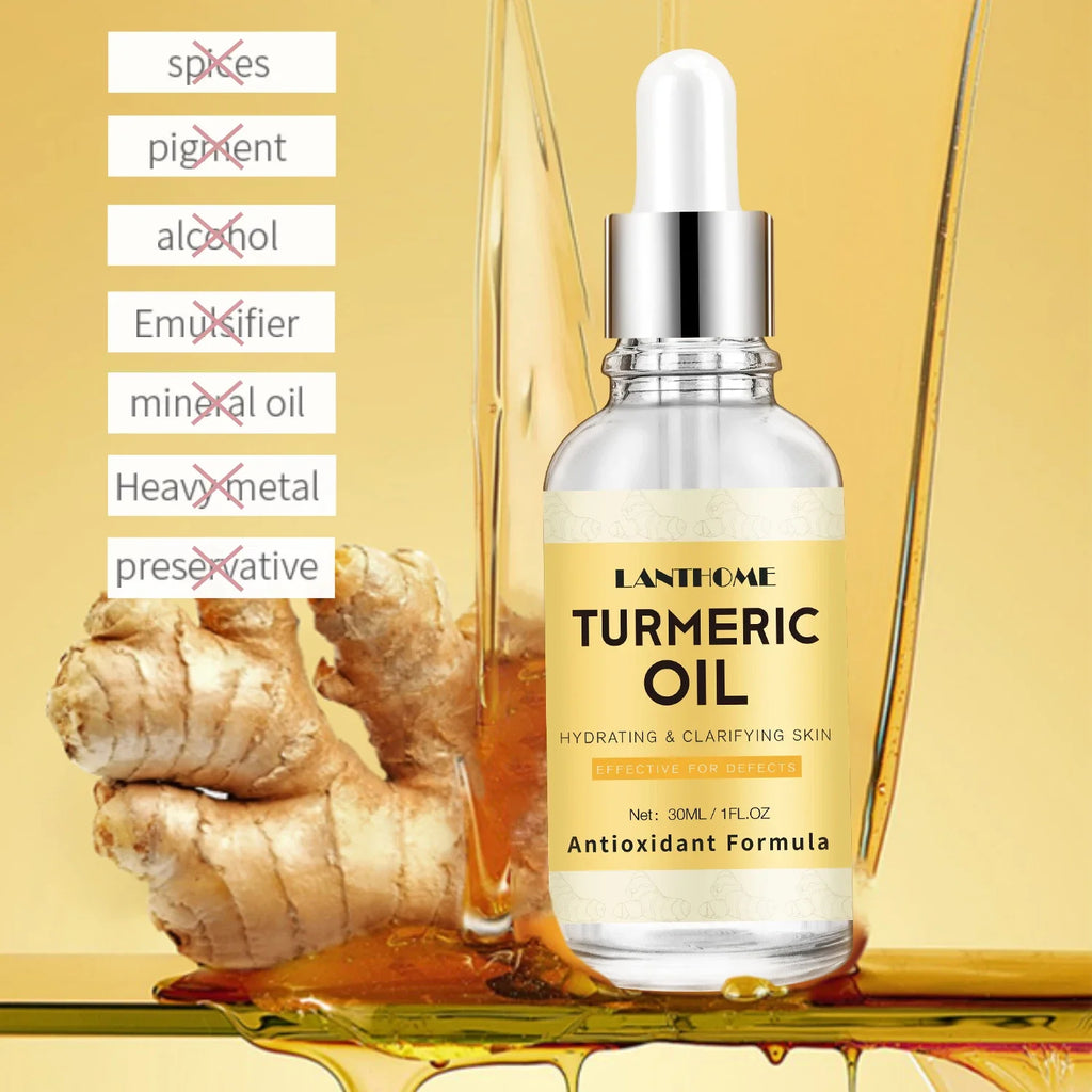 Turmeric Oil Anti Aging Reduce Wrinkles Fine Lines Moisturizer Facial Serum Bright Skin Care for Women Men Skin Care Products