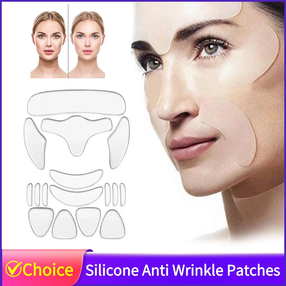 Wrinkle Resistant Silicone Patches Adhesive Face Forehead Neck Eye Wrinkle Remover Pad Sticker Lifting Tapes Skin Care