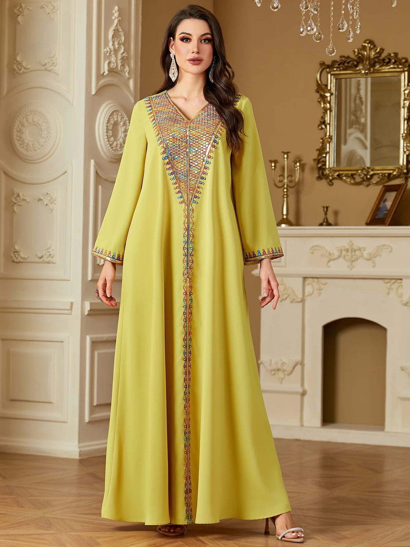 Eid Dress for Women Abaya Embroidery Party Long Dresses Muslim Caftan Robe Jalabiya Ramadan  Dubai Kaftan 2025 Vestidos Largos
