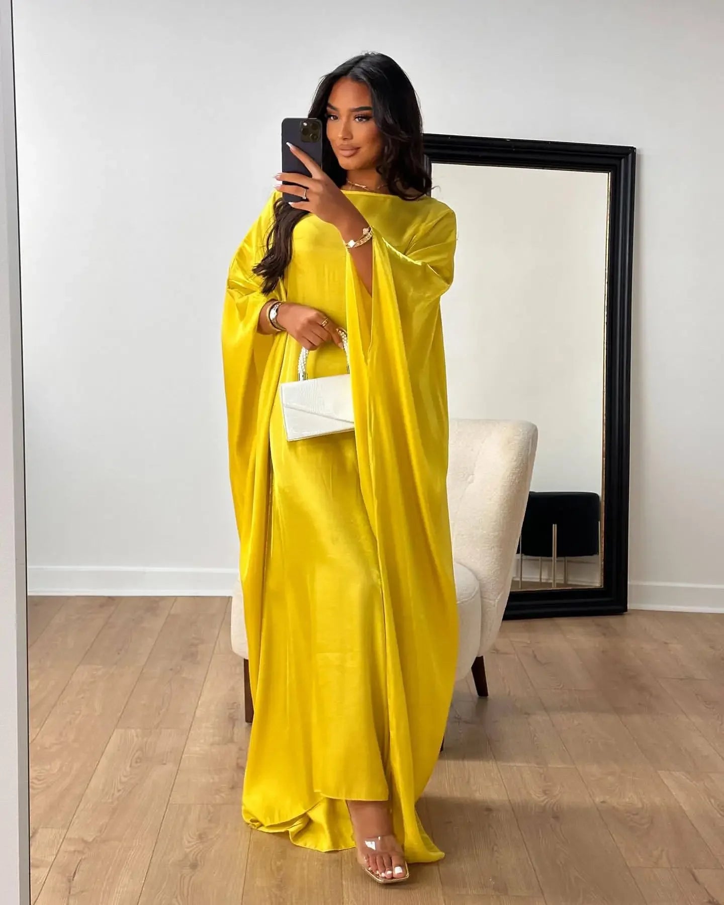 Femme Musulman Shiny Abayas for Women Muslim Prayer Dress Dubai Turkey Kaftan Eid Djellaba Saudi Arabic Robe Islam Jalabiya Gown