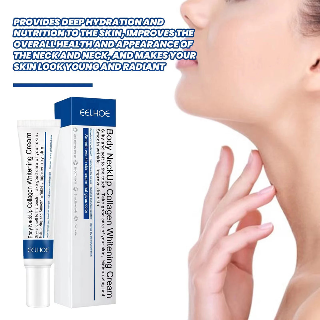 EELHOE Collagen Neck Cream Anti Aging Double Chin Lifting Neck Lines Removal Tighten Skin Firming Deep Hydration Neck Cream 20g