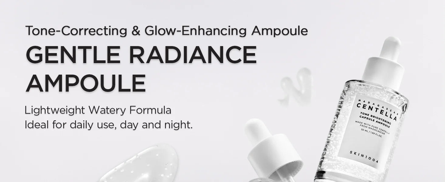 SKIN1004 Madagascar Centella Tone Brightening Capsule Ampoule Korean Hydrating Face Serum for Unevne Skin Tone Korean Skin Care