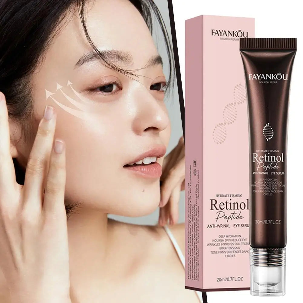 FAYANKOU 20ML Retinol Anti Wrinkle Eye Serum Peptide Dark Remove Bags Eye Cream Repairing Moisturizing Puffiness Korean Cir W1B6