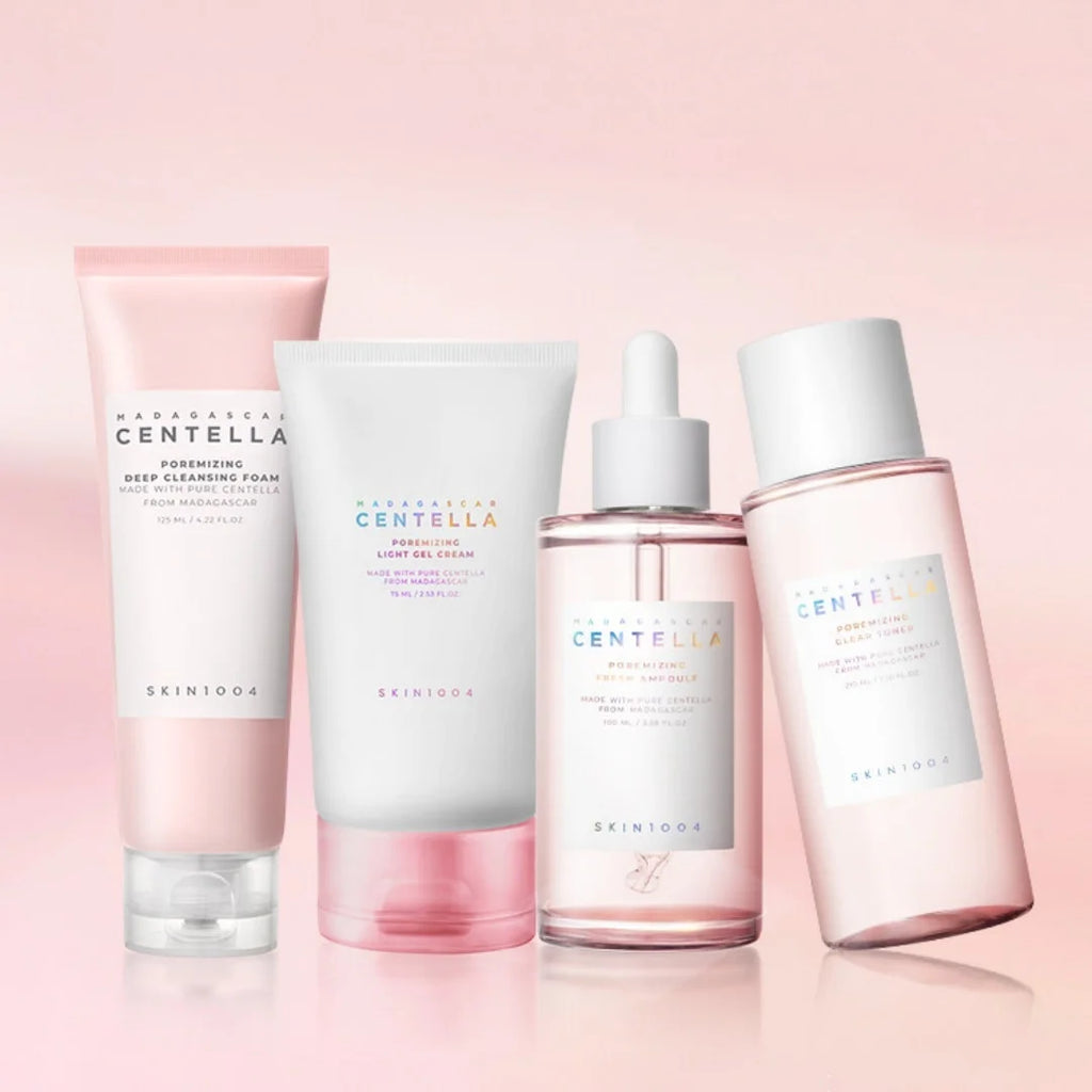 SKIN1004 Centella Porifying Travel Kit Sensitive Skin Brightening And Pore Care Set Korean Skincare Cleanser Toner Ampoule Cream