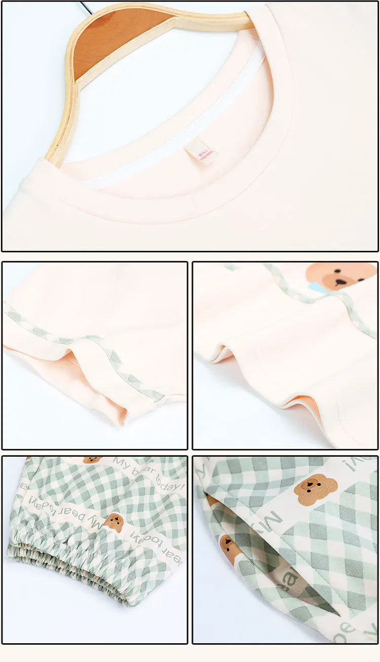 Spring Summer Pure Cotton Womens Pajama Sets Sexy Black Nightwear Casual Pyjama Long Pants Sleepwear Suits Homewear Fashion