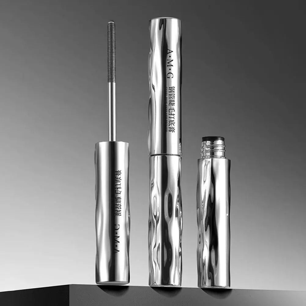 Metal Iron Lashes Mascara Waterproof Silk Fiber Mascara Black Long Curling Eyelash Extensions Non-clumping Eyes Makeup Cosmetics