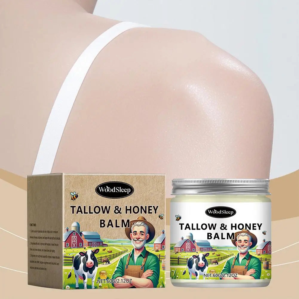 Whipped Beef Tallow And Honey Balm Moisturizing Beef Tallow Face Cream Body Lotion Grass Fed Grass Finished Face Cream Care
