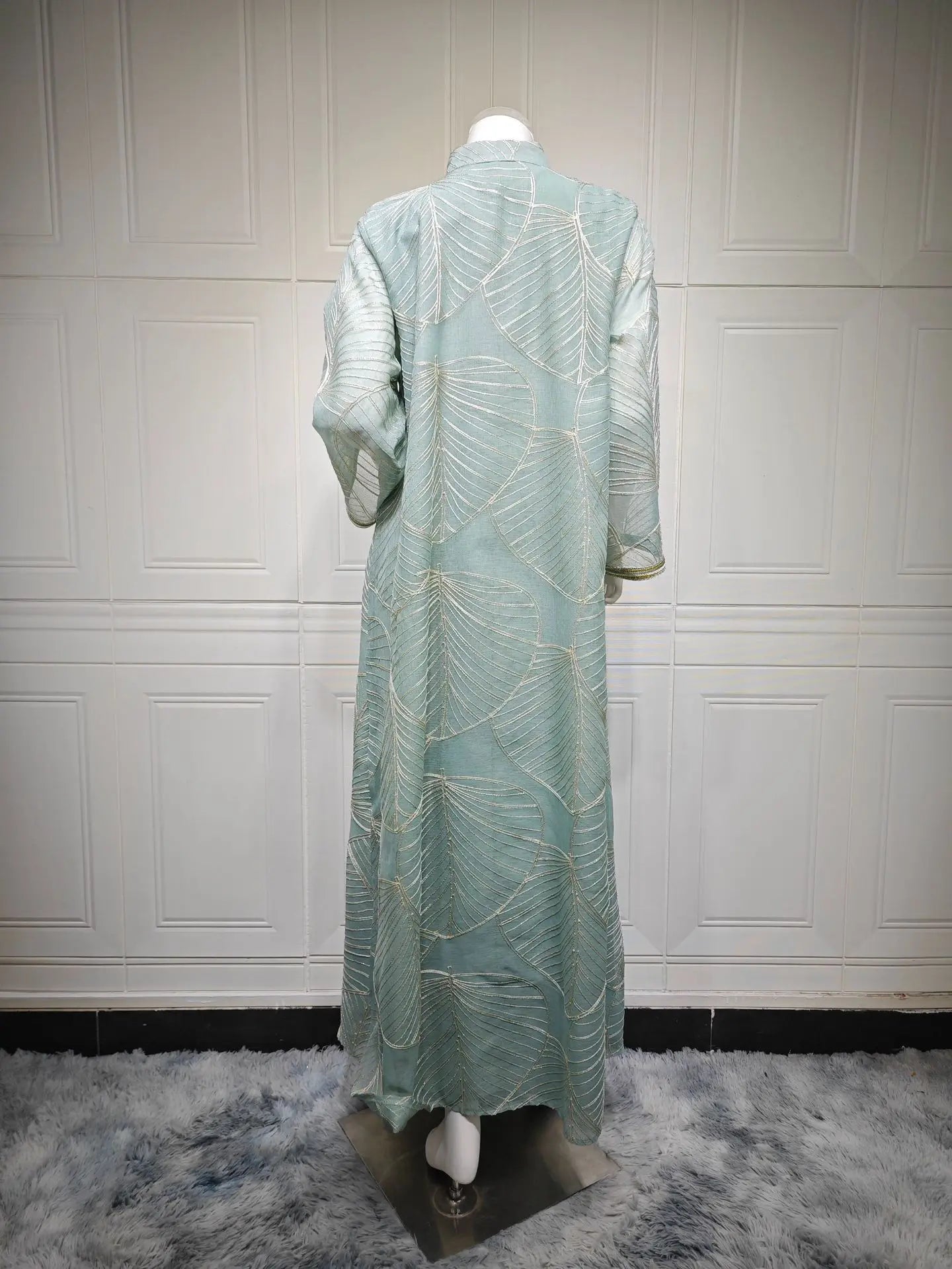 Women Mesh Sequins Dress Elegant Abaya  Eid Party Gorgeous Embroidery Dresses Lace-up Muslim Jalabiya  Vestidos Largos Robe 2025