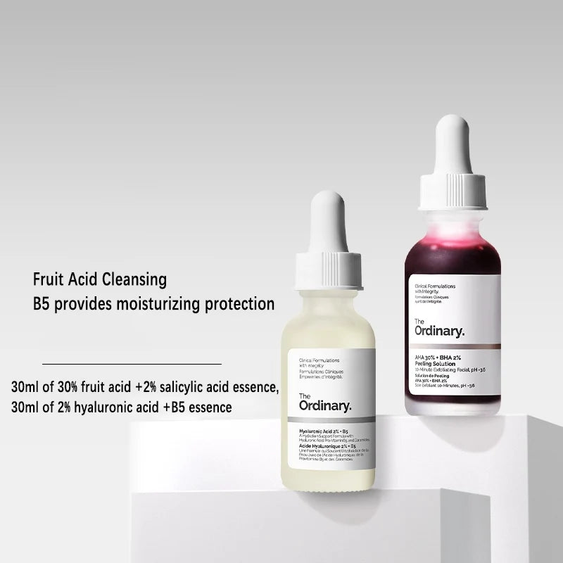 Hyaluronic Acid 2%+B5 Hydrating Serum Iacinamide 10%+Zinc 1% Serum 30ml AHA 30% + BHA 2% Peeling Solution 30ml Improve The Skin