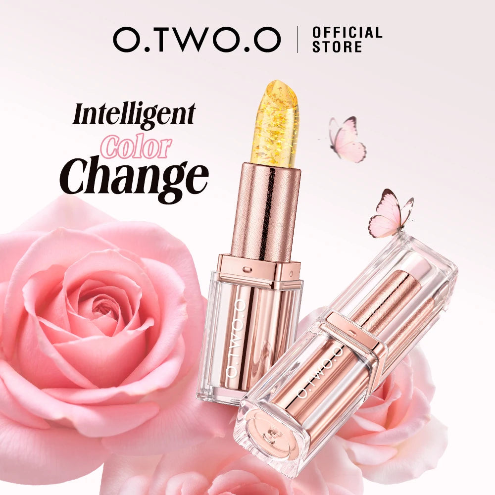 O.TWO.O Color Changing Lipstick Lip Blam Transferproof Long Lasting Non-stickyMoisturizing Glossy Shine 3-in-1 Lip Gloss Makeup