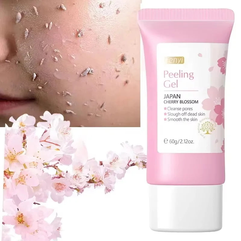 Sakura Gentle Exfoliating Peeling Gel Facial Scrub Moisturizing Nourishing Repair Scrubs Face Cream Beauty Brighten Skin Care