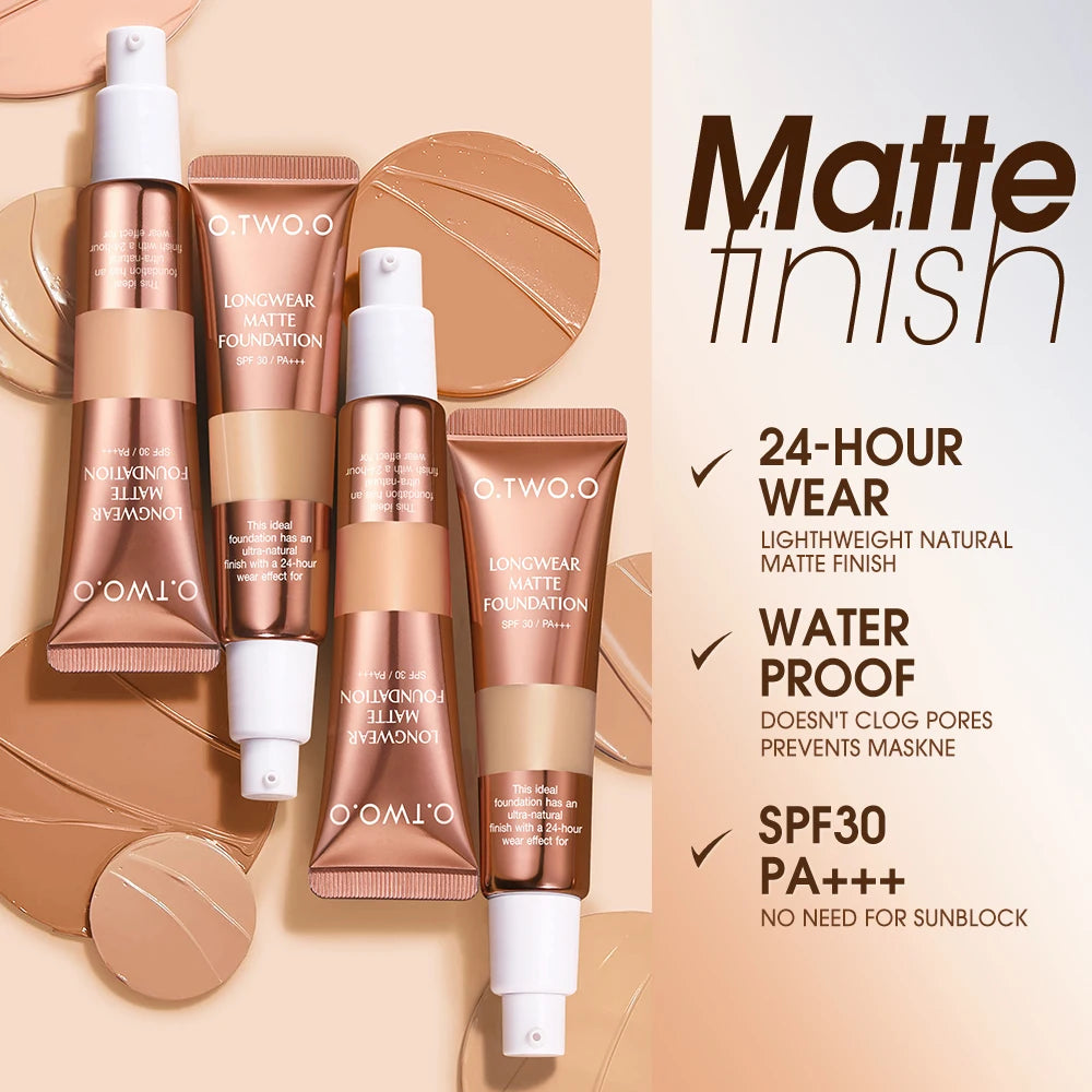 O.TWO.O 4pcs Makeup Set Foundation Cream SPF 30 PA+ Waterproof Brightening Concealer Face Primer Makeup Base Cosmetics