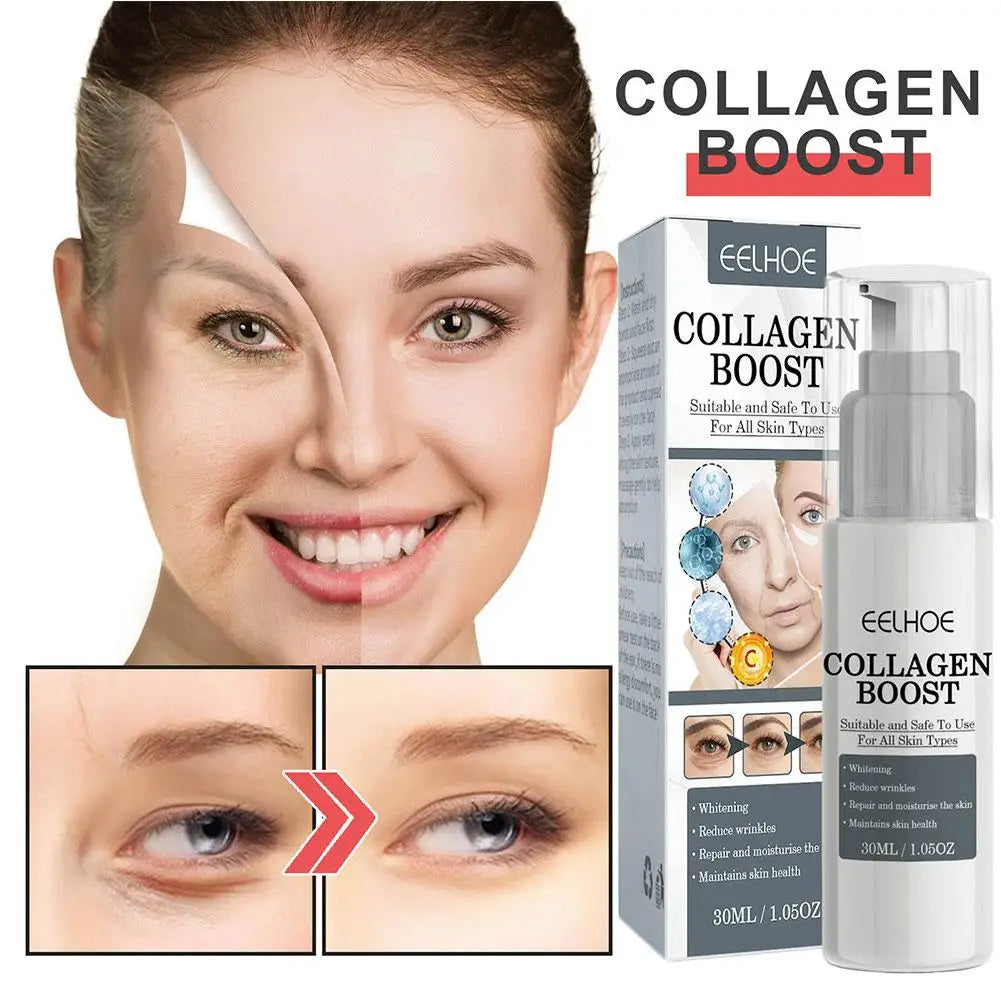 Collagen Boost Serum Wrinkle Remover Firming Whitening Hyaluronic Acid Essence Fade Fine Lines Women Skin Care 1/3/5pcs