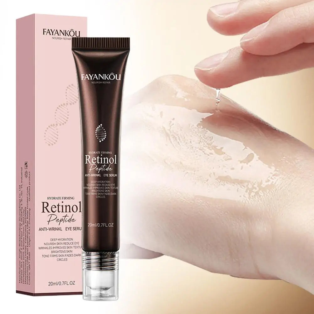 FAYANKOU 20ML Retinol Anti Wrinkle Eye Serum Peptide Dark Remove Bags Eye Cream Repairing Moisturizing Puffiness Korean Cir W1B6
