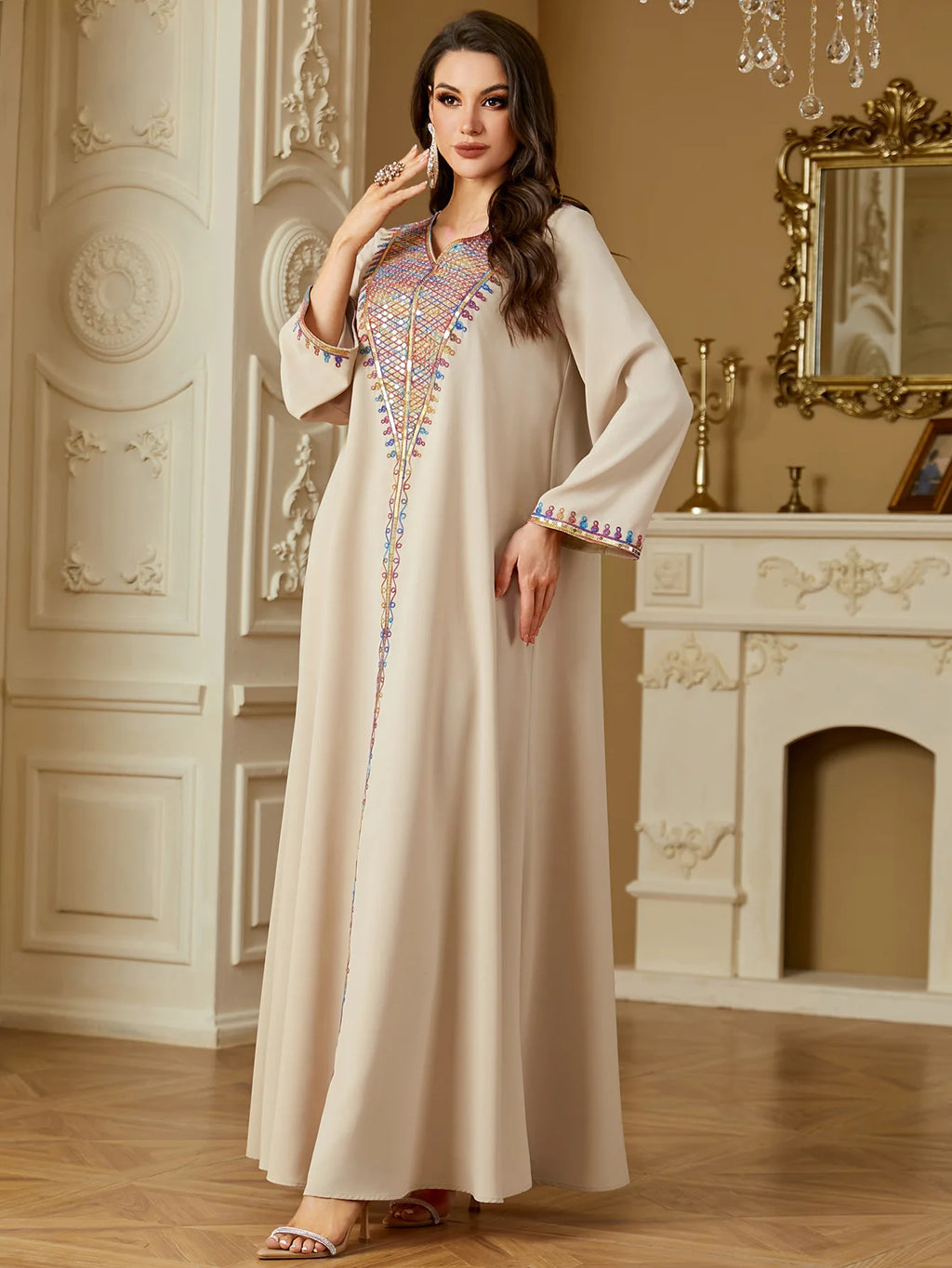 Eid Dress for Women Abaya Embroidery Party Long Dresses Muslim Caftan Robe Jalabiya Ramadan  Dubai Kaftan 2025 Vestidos Largos