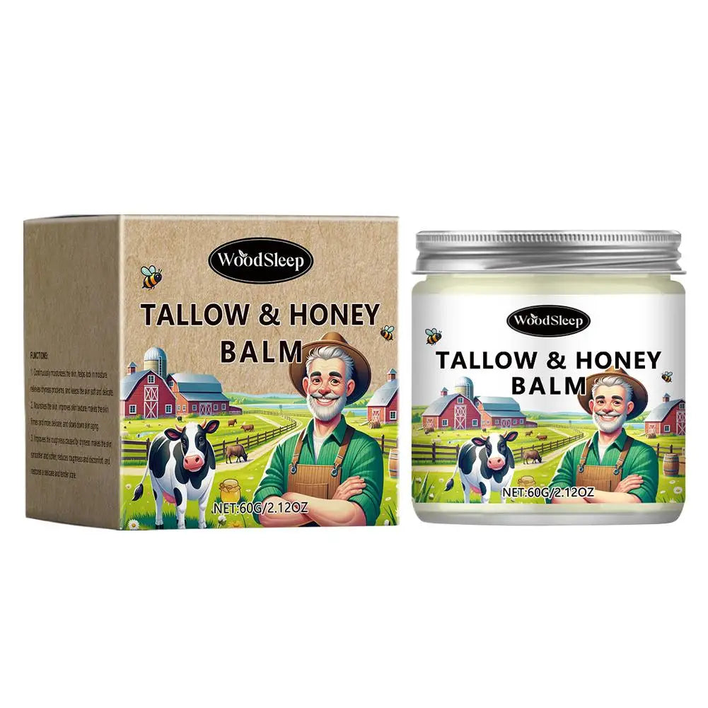 Whipped Beef Tallow And Honey Balm Moisturizing Beef Tallow Face Cream Body Lotion Grass Fed Grass Finished Face Cream Care