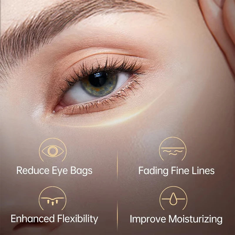 Dark Circle Remover Eye Cream Peptide Wrinkle Removal Serum Instant Eye Bags Anti-Puffiness Lifting Firming Skin Care Products