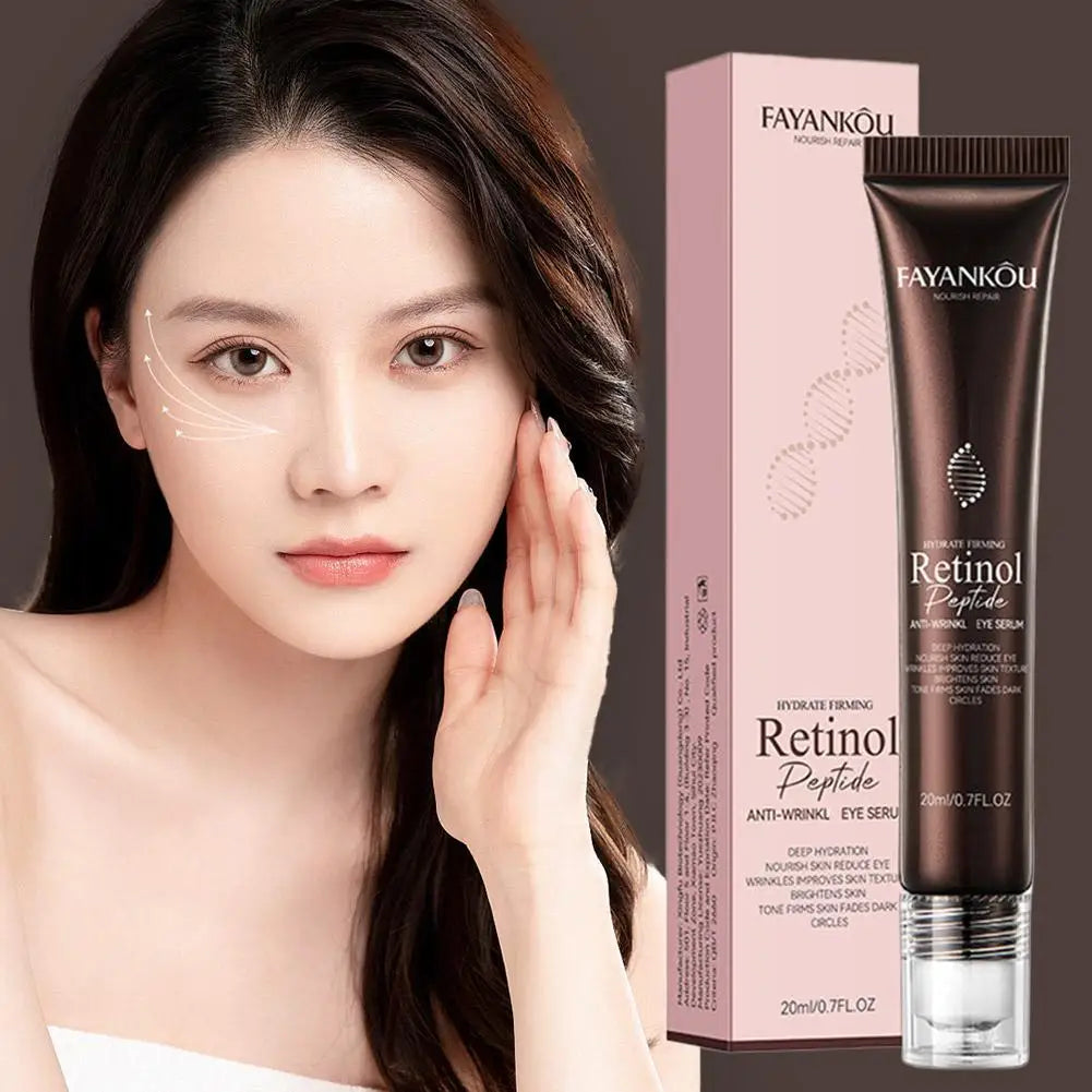 FAYANKOU 20ML Retinol Anti Wrinkle Eye Serum Peptide Dark Remove Bags Eye Cream Repairing Moisturizing Puffiness Korean Cir W1B6