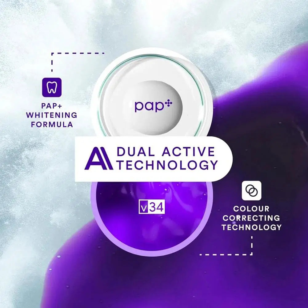 الأصلية تصحيح اللون البنفسجي الازالة الاصفرار V34 Hismile شرائح تبيض الأسنان