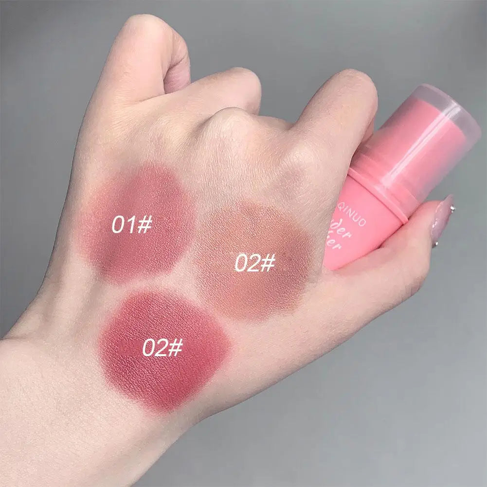 3-in-1Blush Stick Lasting Brightens Facial Cheek Stick Moisturizing Flash Lip Gloss Makeup Lip Gloss Face Rouge