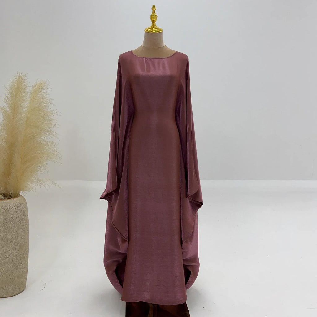 Femme Musulman Shiny Abayas for Women Muslim Prayer Dress Dubai Turkey Kaftan Eid Djellaba Saudi Arabic Robe Islam Jalabiya Gown