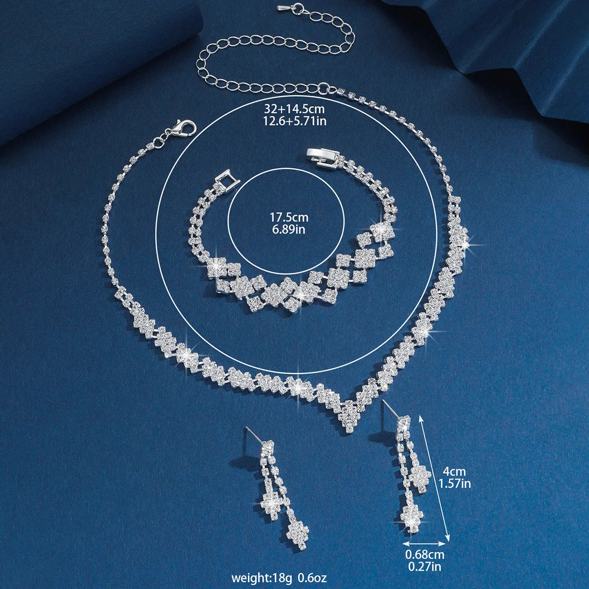 3Pcs/Set of Wedding Season Women's Claw Chain Series Earrings Necklaces Bracelets Jewelry Sets  Banquet and Holiday Jewerly Gift