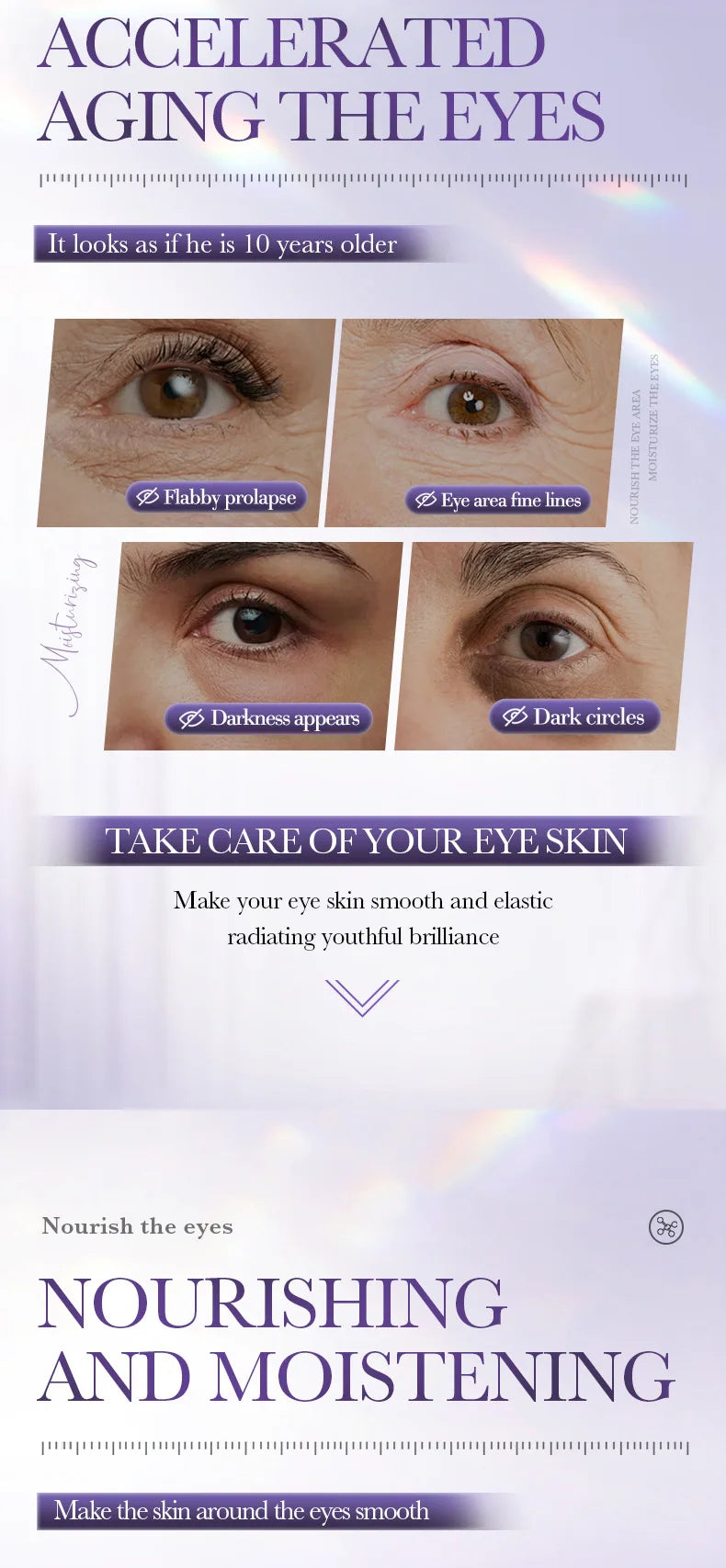 Instant Eye Bag Removal Cream Retinol Anti-Wrinkle Lifting Firming Fade Fine Lines Anti Dark Circle Puffiness Brighten Eye Care