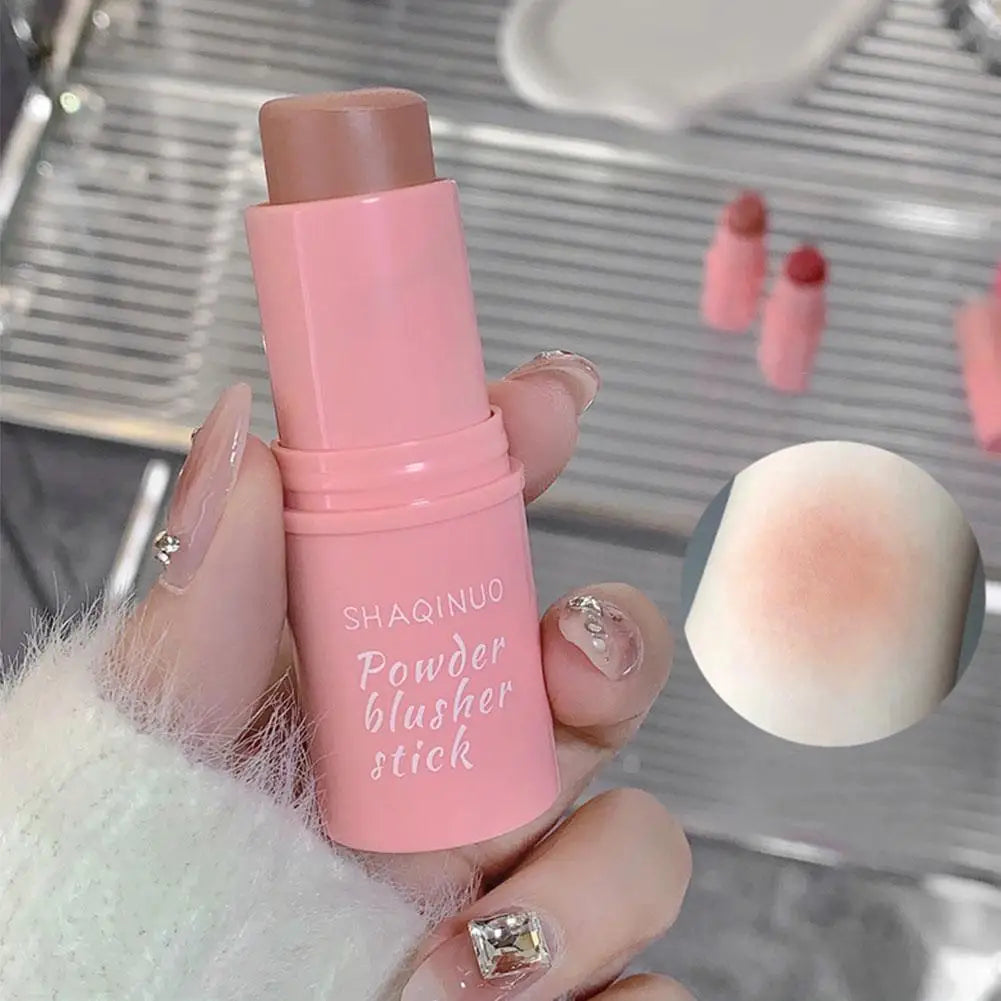 3-in-1Blush Stick Lasting Brightens Facial Cheek Stick Moisturizing Flash Lip Gloss Makeup Lip Gloss Face Rouge