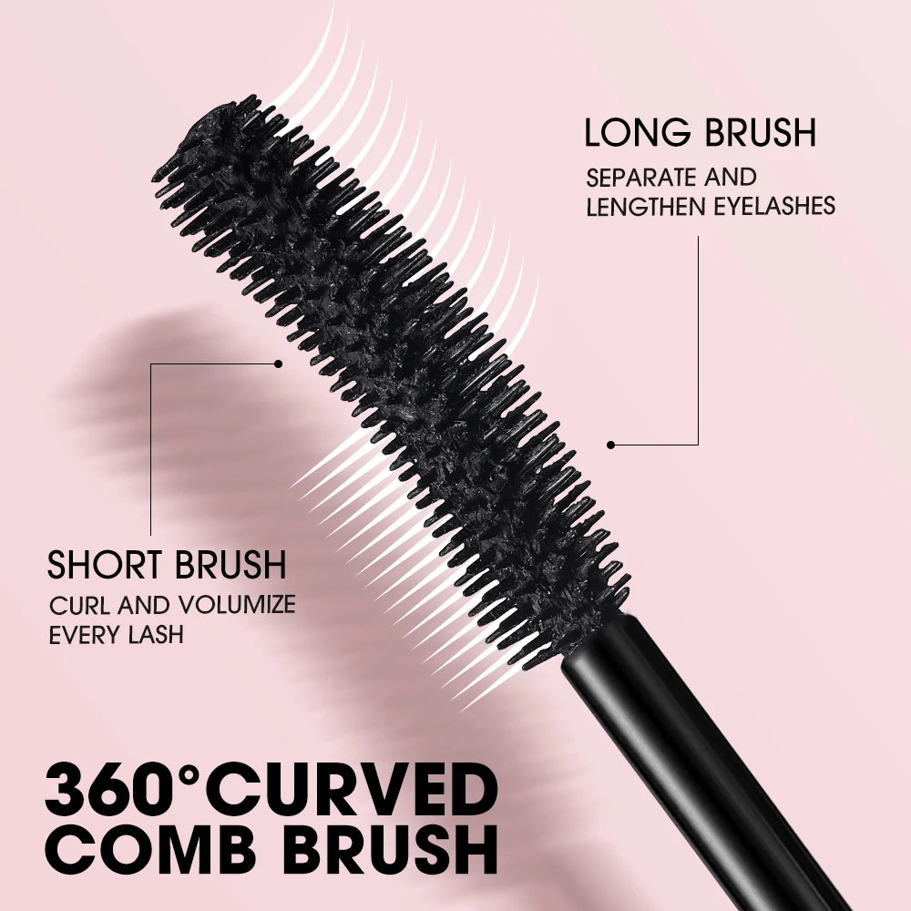 O.TWO.O 5D Mascara Waterproof Super Volume Long -lasting Hypercurl Lengthening Eyelash Long-Wearing Eyelashes Black Eye Mascara
