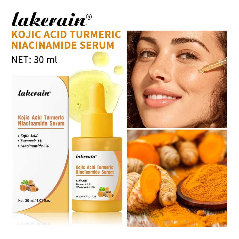 Kojic Acid Turmeric Serum Niacinamide Glow Capsules Brightening Hydration Balancing Skin Barrier Soothing Troubled Facial Care