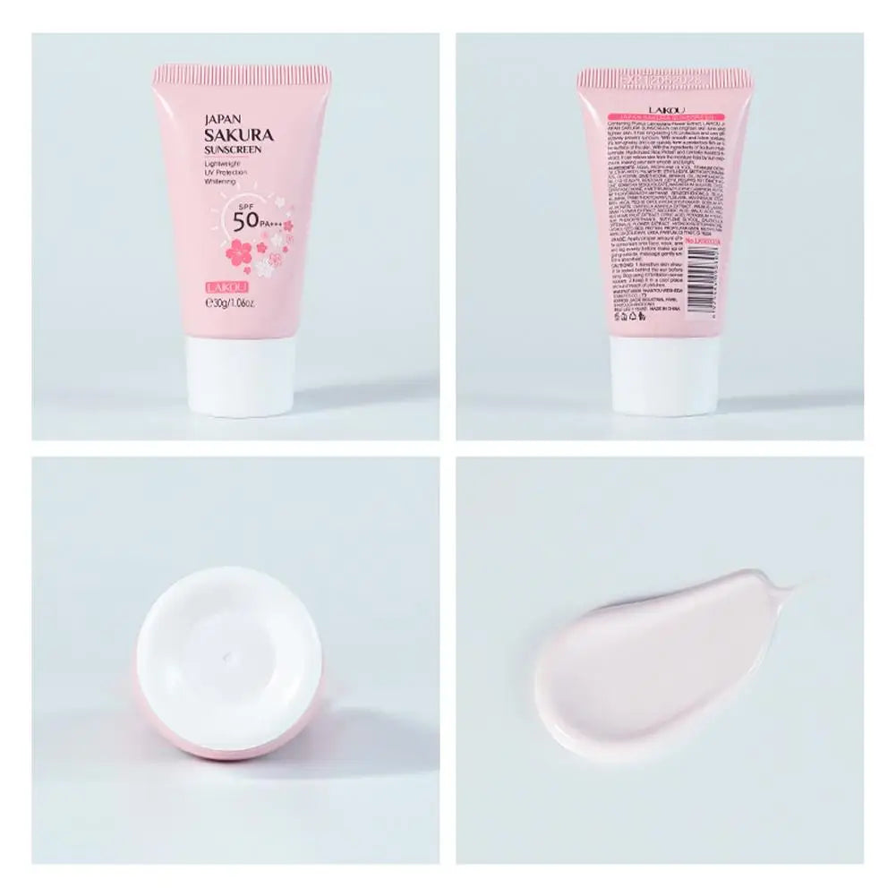 Japan Sakura Sunscreen Cream Protector Facial Sun Block Spf50 Isolation Lotion Cream Cherry Blossom Refreshing Facial Sun Lotion