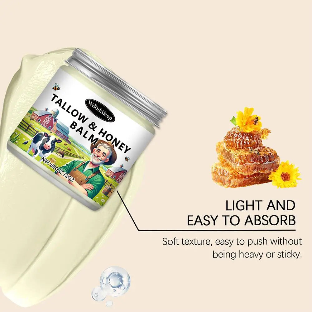Whipped Beef Tallow And Honey Balm Moisturizing Beef Tallow Face Cream Body Lotion Grass Fed Grass Finished Face Cream Care