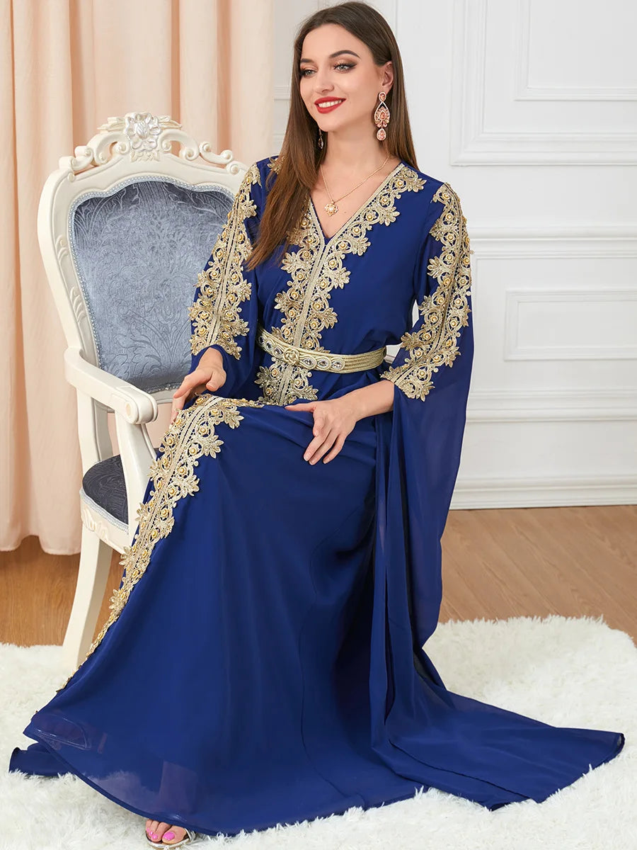 Autumn Morocco Dress Muslim Women Abaya Party Dresses Long Sleeve Abayas Dubai Turkey Islam Kaftan Robe Longue Vestidos Largos