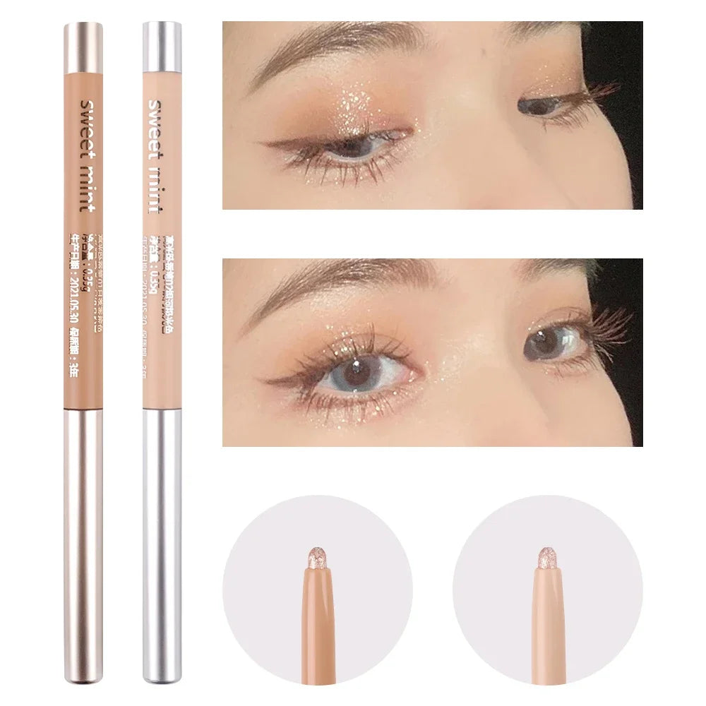 Shiny Lying Silkworm Eyeliner Pencil Glitter Nature Brightens Highlighter Eyeliner Eyeshadow Pen Long-lasting Eye Korean Makeup